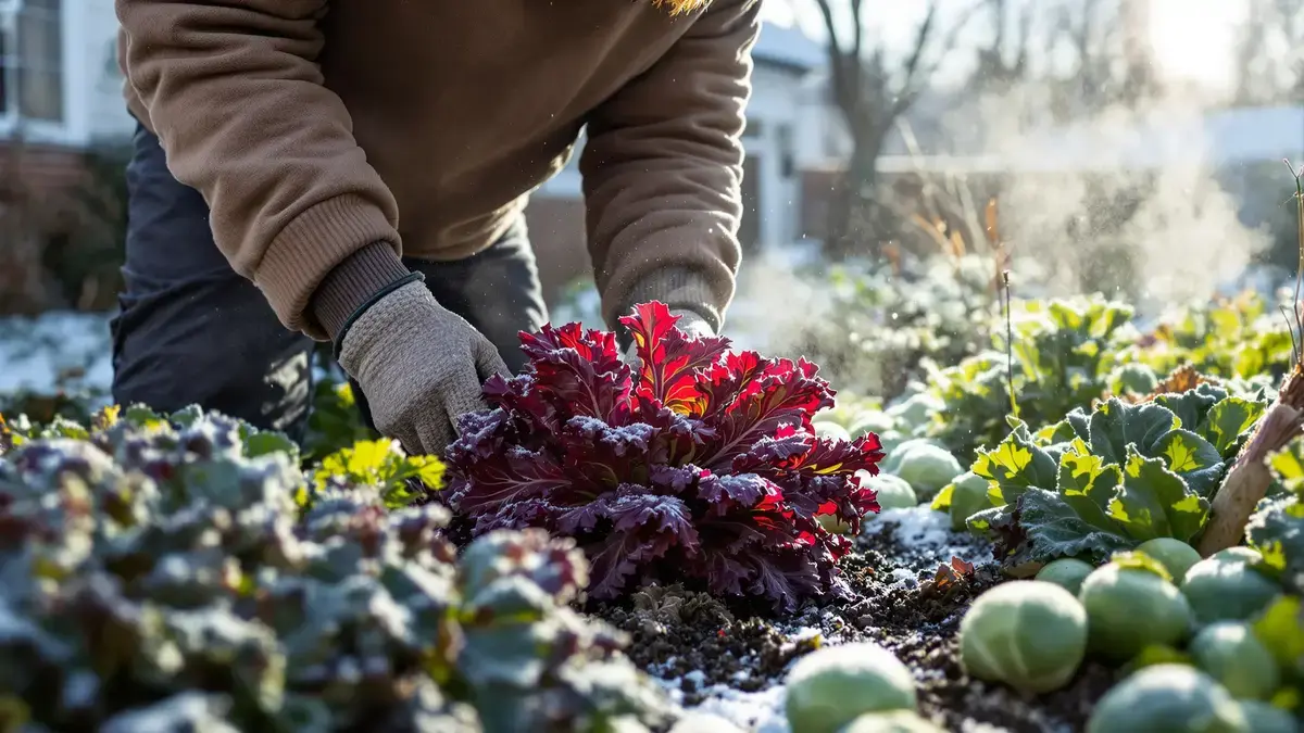 Červená kadeřavá kapusta odolné odrůdy k pěstování po celou zimu